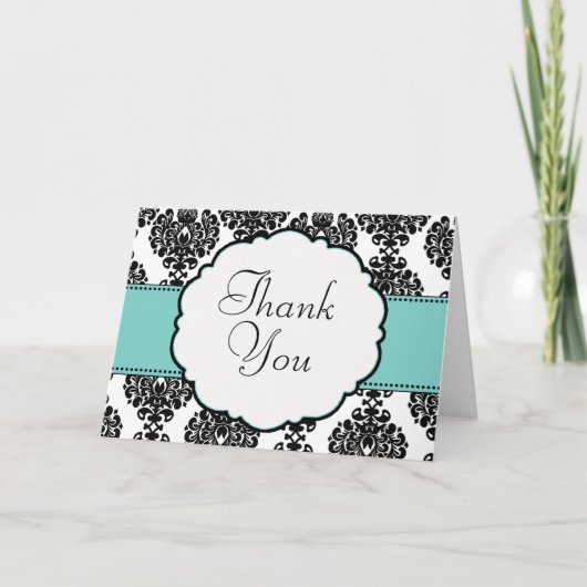 Trouwkaart Robin's Egg Blue Bedankje Bedankkaart (Voorkant)