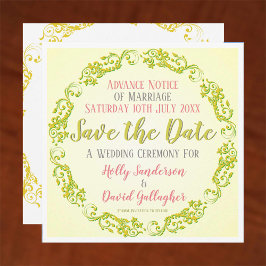 Trouwkaart Rond Ontwerp Save the Date Kaart
