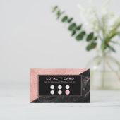 Trouwkaart Roze Goud Marmer Schoonheidssalon Aange Klantenkaartje (Staand voorkant)