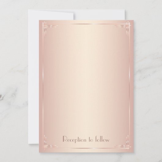 Trouwkaart Roze Vintage Kaart (Achterkant)