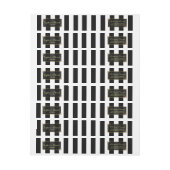 Trouwkaart | Rozen Goud Folie Zwarte Strepen (Vel)