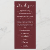 Trouwkaart Rozenhout Roze Place Card Menu (Voorkant)