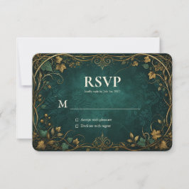 Trouwkaart RSVP Betoverd Bos Bedankkaart