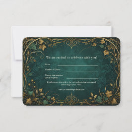 Trouwkaart RSVP Betoverd Bos Bedankkaart