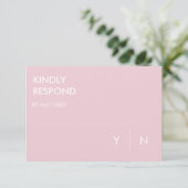 Trouwkaart RSVP kaarten met bloemenprint (Staand voorkant)