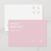 Trouwkaart RSVP kaarten met bloemenprint (Voorkant / Achterkant)