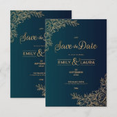 Trouwkaart RSVP kaartje (Voorkant / Achterkant)
