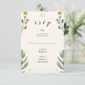 Trouwkaart RSVP Wildflower Kaartje (Staand voorkant)