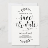 Trouwkaart 'Rustieke Elegantie' Save The Date Kaar Kaart (Voorkant)