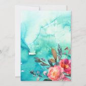 TROUWKAART | Rustische Lente Elegante Bloemen Aankondiging (Achterkant)