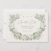 Trouwkaart Sage Garden Save The Date (Voorkant)