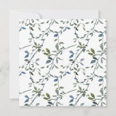 Trouwkaart Sage Zilver Groene Bloem (Achterkant)