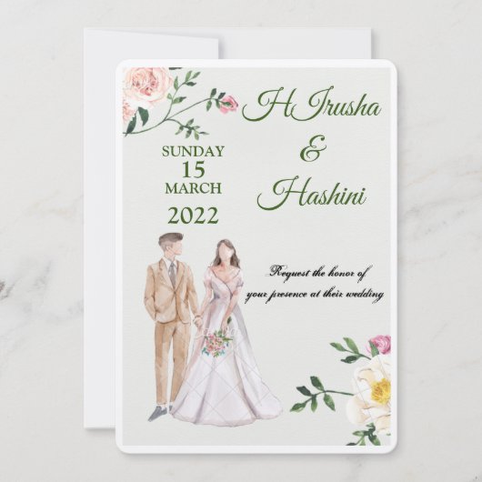 trouwkaart save the date (Voorkant)