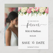 Trouwkaart Save the Date (Voorkant / Achterkant)