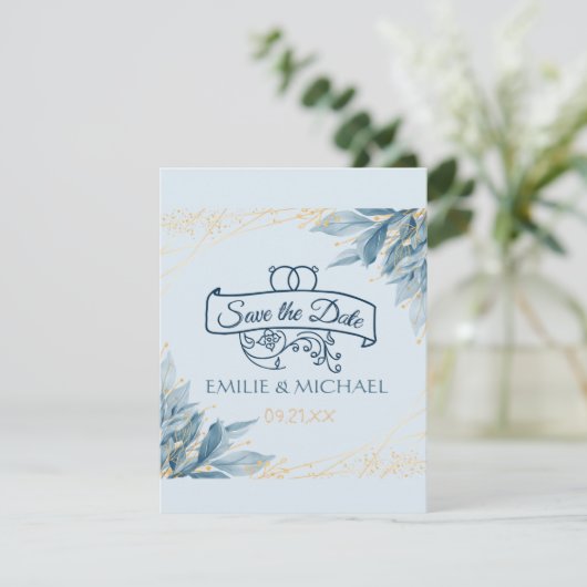 trouwkaart save the date  (Staand voorkant)