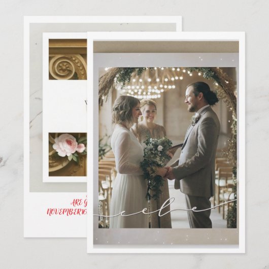 TROUWKAART SAVE THE DATE (Voorkant / Achterkant)