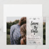Trouwkaart Save The Date (Voorkant / Achterkant)