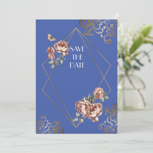 Trouwkaart Save the Date (Staand voorkant)