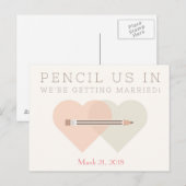 Trouwkaart 'Save the Date' Aankondigingskaart (Voorkant / Achterkant)