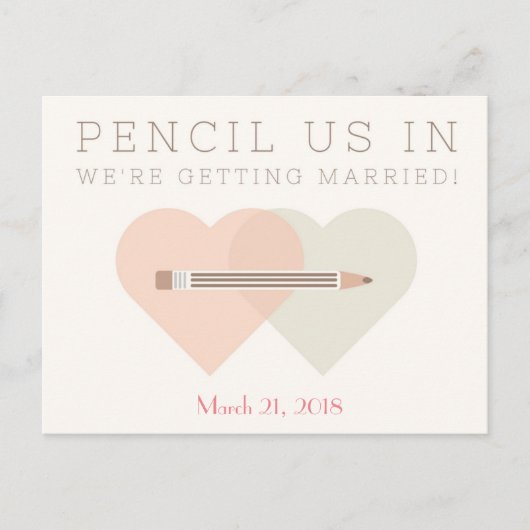 Trouwkaart 'Save the Date' Aankondigingskaart (Voorkant)