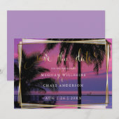 Trouwkaart 'Save the Date' | Exotische tropische n Save The Date (Voorkant / Achterkant)