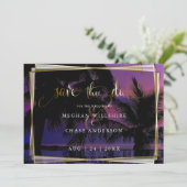 Trouwkaart 'Save the Date' | Exotische tropische n Save The Date (Staand voorkant)