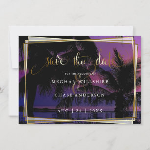Trouwkaart 'Save the Date'   Exotische tropische n Save The Date