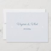 Trouwkaart 'Save The Date' in stoffig blauw Kaart (Achterkant)