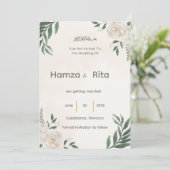 Trouwkaart Save The Date  Kaart (Staand voorkant)