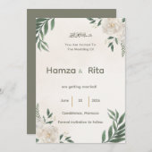 Trouwkaart Save The Date  Kaart (Voorkant / Achterkant)