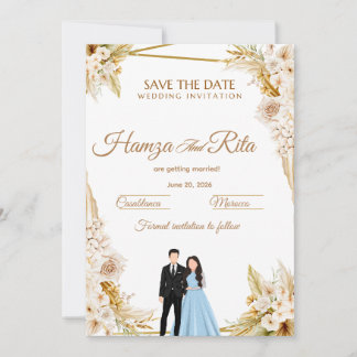 Trouwkaart Save The Date-kaart voor de eerste keer Kaart