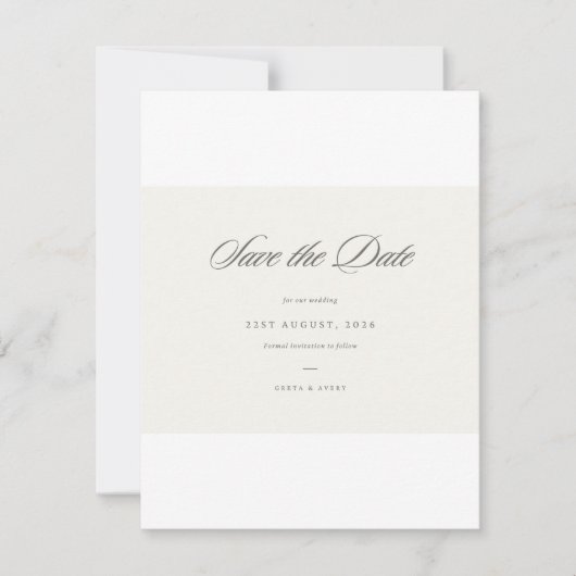 Trouwkaart Save the Date Kaarten – Elegant Geperso (Voorkant)