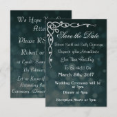 Trouwkaart Save the Date Klassiek Zwart Kaart (Voorkant / Achterkant)