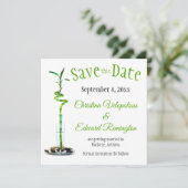 Trouwkaart Save The Date Lucky Bamboo Aankondiging (Staand voorkant)