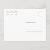 Trouwkaart Save the Date met gouden folie Aankondigingskaart (Achterkant)