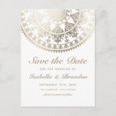 Trouwkaart Save the Date met gouden folie Aankondigingskaart (Voorkant)