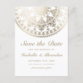Trouwkaart 'Save the Date' Postkaarten Goud Folie Aankondigingskaart