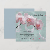 Trouwkaart 'Save the Date' Roze & Teal Kaart (Voorkant / Achterkant)