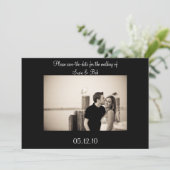 trouwkaart, save-the-date save the date (Staand voorkant)