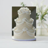 Trouwkaart save the date trouwcake (Staand voorkant)