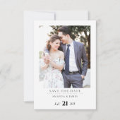 Trouwkaart save the date uitnodiging I Elegante br (Voorkant)