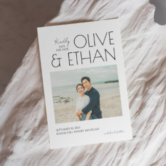 Trouwkaart save the date uitnodiging I Elegante tr