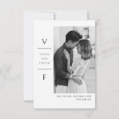 Trouwkaart save the date uitnodiging I Elegante tr (Voorkant)