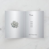 Trouwkaart Save the Date Zilver Grijs (Binnen)