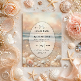 Trouwkaart Seaside Sparkle en Sunset Dreams Kaart