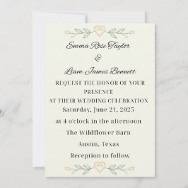 Trouwkaart 'Simplicity Heart' Kaart