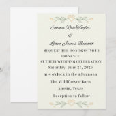 Trouwkaart 'Simplicity Heart' Kaart (Voorkant / Achterkant)