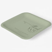 Trouwkaart Simply Chic Bedankt Sagegroen ID1046 Papieren Bordje (Gebogen)