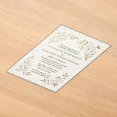 Trouwkaart sjabloon met wilde bloemen | (Laagn)
