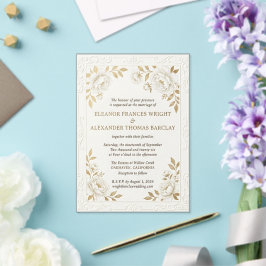 Trouwkaart sjabloon met wilde bloemen |